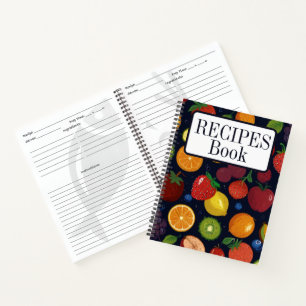 Modernes Vintage Notizbuch für individuelle Rezept