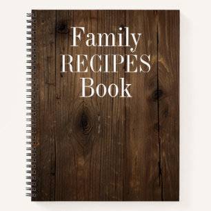 Modernes Vintage Personalisiertes Rezept-Notizbuch Notizbuch