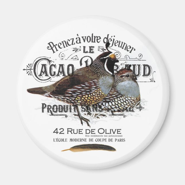 modernes Vintager Sturzquast Magnet (Vorne)