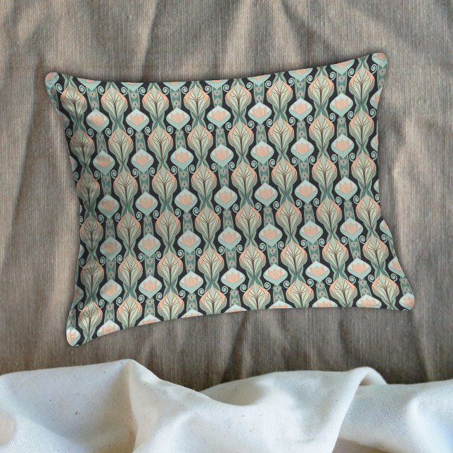 Modernes Vintages Abstraktes botanisches nahtloses Kissenbezug (Von Creator hochgeladen)