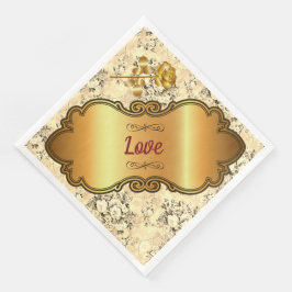 Modernes Vintages Blumenpapier-Abendessen Napkins Serviette