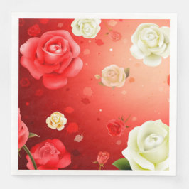 Modernes Vintages Blumenpapier-Abendessen Napkins Serviette