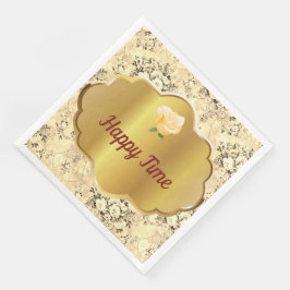 Modernes Vintages Blumenpapier-Abendessen Napkins Serviette