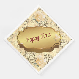 Modernes Vintages Blumenpapier-Abendessen Napkins Serviette