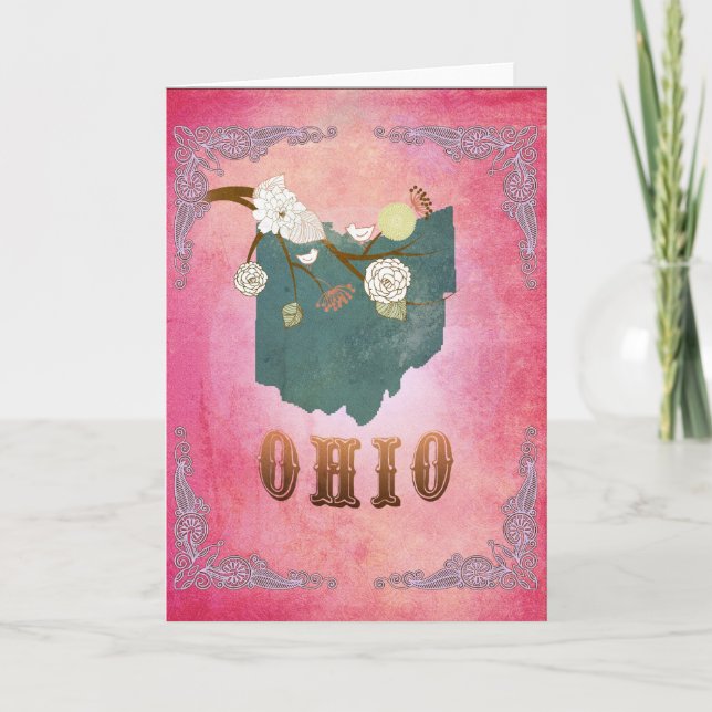 Modernes Vintages Feiertagskarte (Vorderseite)