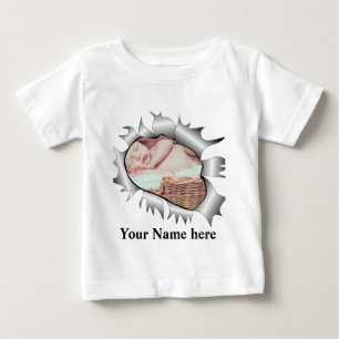 Modernes, Vintages Foto Baby T-shirt