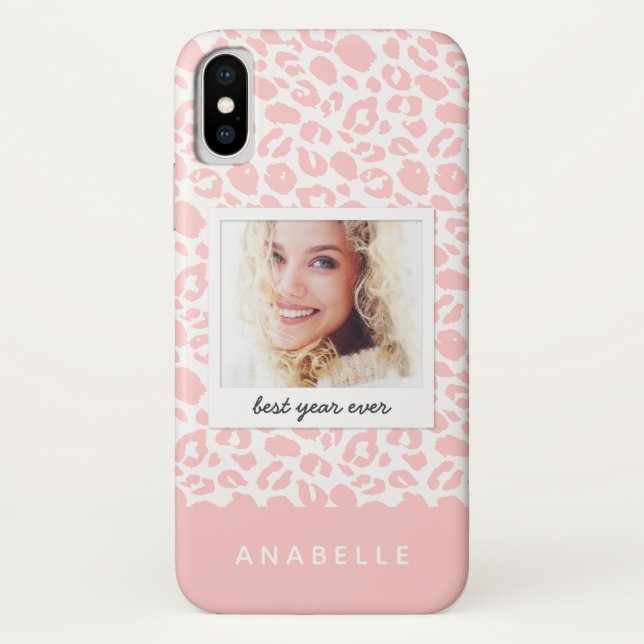 Modernes Vintages Foto in Schwarzweißleopard Case-Mate iPhone Hülle (Rückseite)