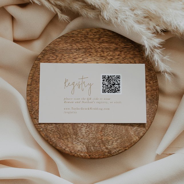 Modernes, Vintages Gold-Geschenkregister Begleitkarte (Von Creator hochgeladen)