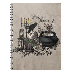 Modernes Vintages Halloween WITCHES BREW Notizblock