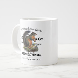 modernes Vintages Herbsthörnchen Jumbo-Tasse