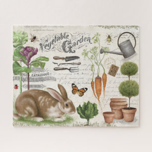 Modernes Vintages Kaninchen Puzzle
