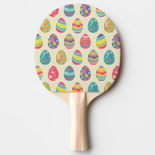 Modernes Vintages Osterei-Dekorations-Muster Tischtennis Schläger