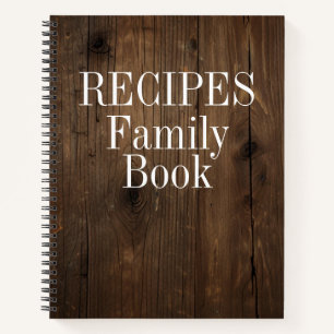 Modernes Vintages Personalisiertes Rezept-Notebook Notizbuch