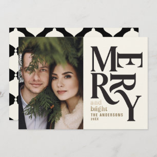 Modernes Vintages Retro Chritsmas Black Gold Annou Ankündigung