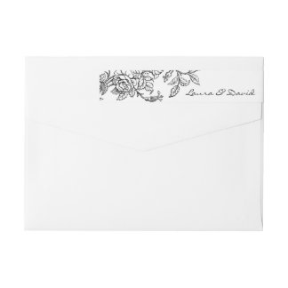 Modernes Vintages Rose-Wrap-a-Round-Label