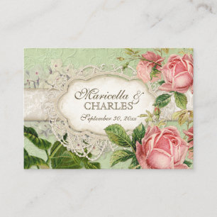 Modernes, Vintages Spitzentea Hydrangea in Rose Begleitkarte
