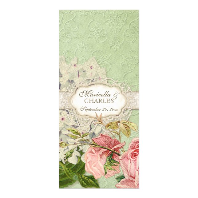 Modernes, Vintages Spitzentea Hydrangea in Rose Werbekarte (Vorne)