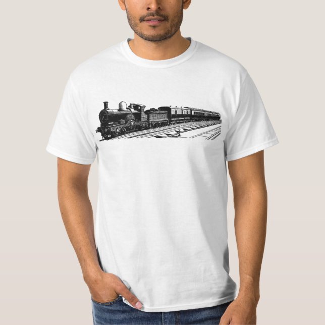 modernes Vintages T-Shirt 2 des Zugs (Vorderseite)