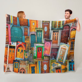 Modernes Vintages Türmuster Einzigartig Fleecedecke