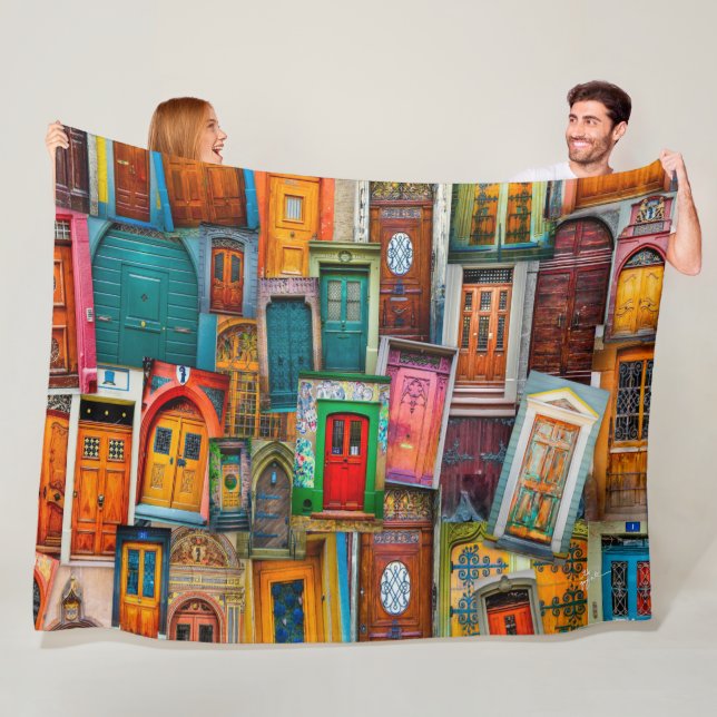 Modernes Vintages Türmuster Einzigartig Fleecedecke (Beispiel)