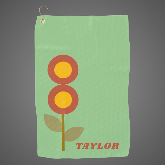 Modernes, Vintages und florales Niedlich Golfhandtuch (Von Creator hochgeladen)