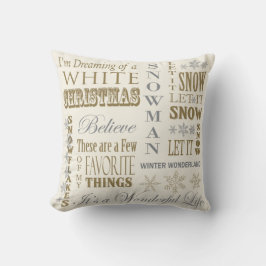 Modernes Vintages weißes Weihnachtskissen Kissen
