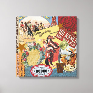 modernes Vintages Westerncowgirl Leinwanddruck