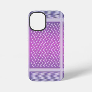 Modernes violettes Keffiyeh-Muster mit Farbverlauf iPhone 12 Mini Hülle