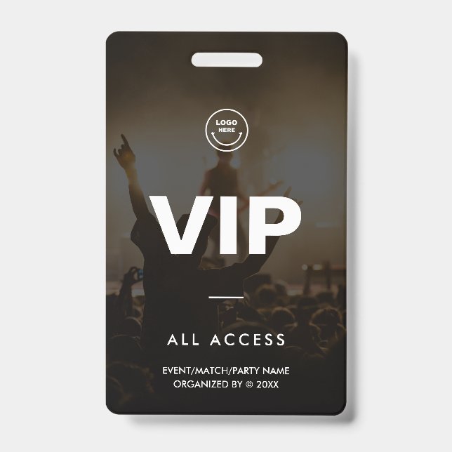 Modernes VIP All Access Event Concept Match Party Ausweis (Vorderseite)