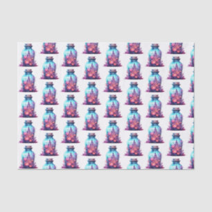 Modernes Viviane Pastellblau und Pastellrosa Hallo Seidenpapier