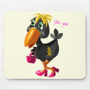 Modernes Vogel-Mauspad - Ihre Farbe - Text Mousepad