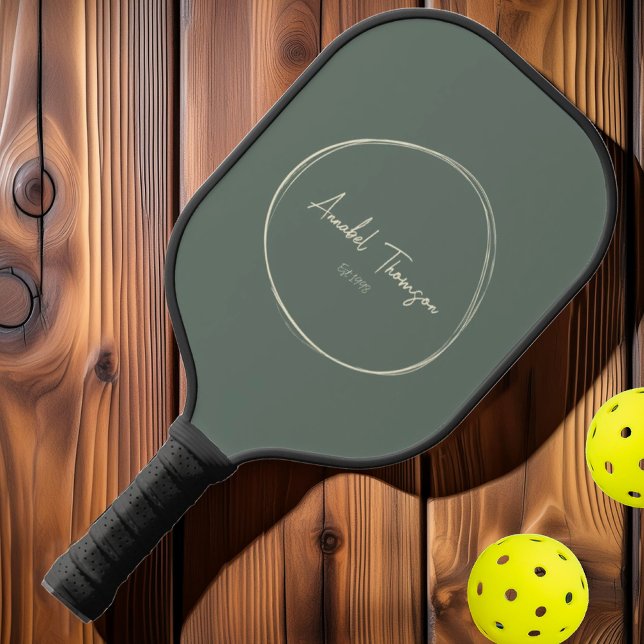 Modernes, warmes Grau aus dem Mittelalter | Name d Pickleball Schläger (Von Creator hochgeladen)