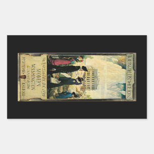 Modernes Washington Rechteckiger Aufkleber