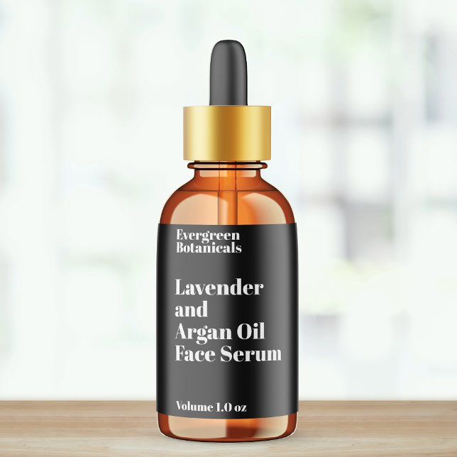 Modernes, wasserdichtes, schwarzes Tropfenflaschen Etiketten (Von Creator hochgeladen)