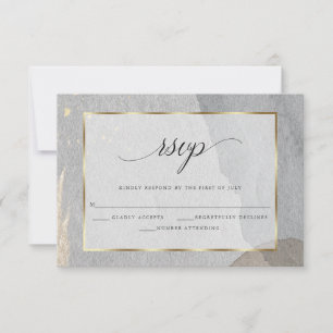 Modernes Wasserfarbenfrostgeflecht RSVP Karte