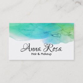 *~* modernes Watercolor-blaues Aqua-abstraktes Visitenkarte