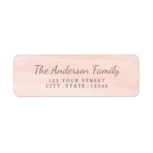 Modernes Watercolor | Blush-Rücksendeadresse