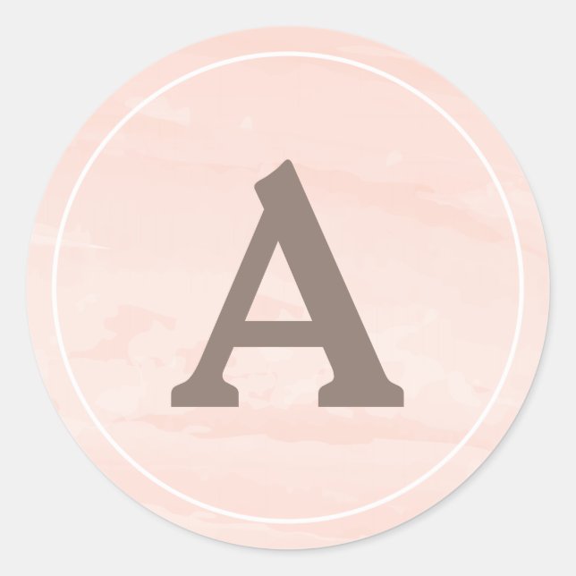 Modernes Watercolor | Blush Umschlag Aufkleber (Vorderseite)