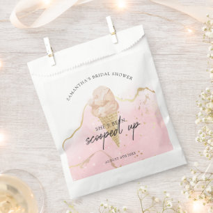 Modernes Watercolor Ice Creme Brautparty Geschenktütchen