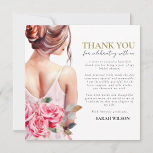 Modernes Watercolor Wedding Brautparty, vielen Dan