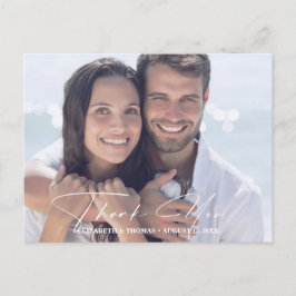 Modernes Watercolor Wedding Foto Dusty Blue ID816 Ankündigungspostkarte
