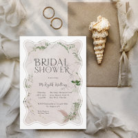 Modernes Wavy Border Brautparty