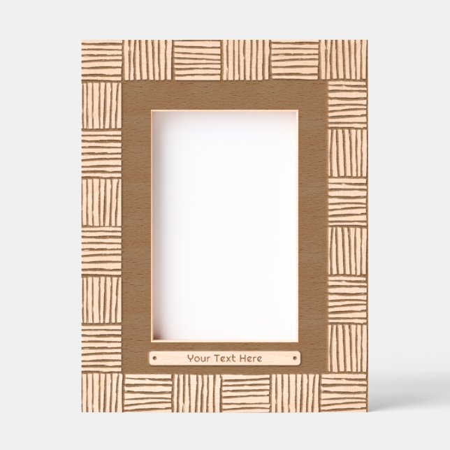 Modernes Weave Muster mit Text Geätzte Rahmen (Vorderseite)