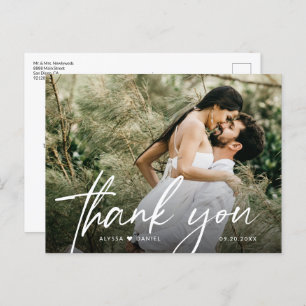 Modernes Wedding Foto Handlettern Script Vielen Da Postkarte