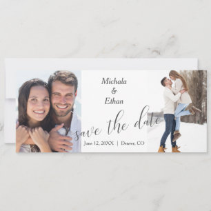 Modernes Wedding Foto zwei Save the Date Ankündigung