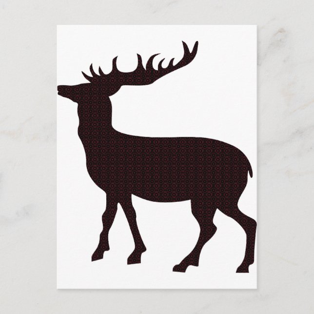 Modernes weibliches Hirsch Postkarte (Vorderseite)
