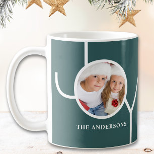 Modernes Weihnachts-Foto Green Kaffeetasse