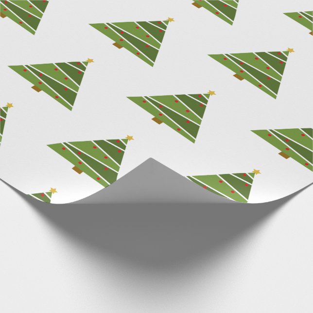 Modernes Weihnachtsbaum-Muster-Packpapier Geschenkpapier (Ecke)