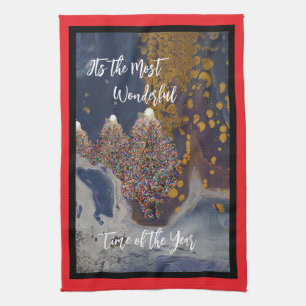 Modernes Weihnachtsbaumdesign Geschirrtuch