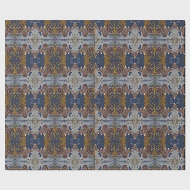 Modernes Weihnachtsbaummuster Geschenkpapier (Saum)